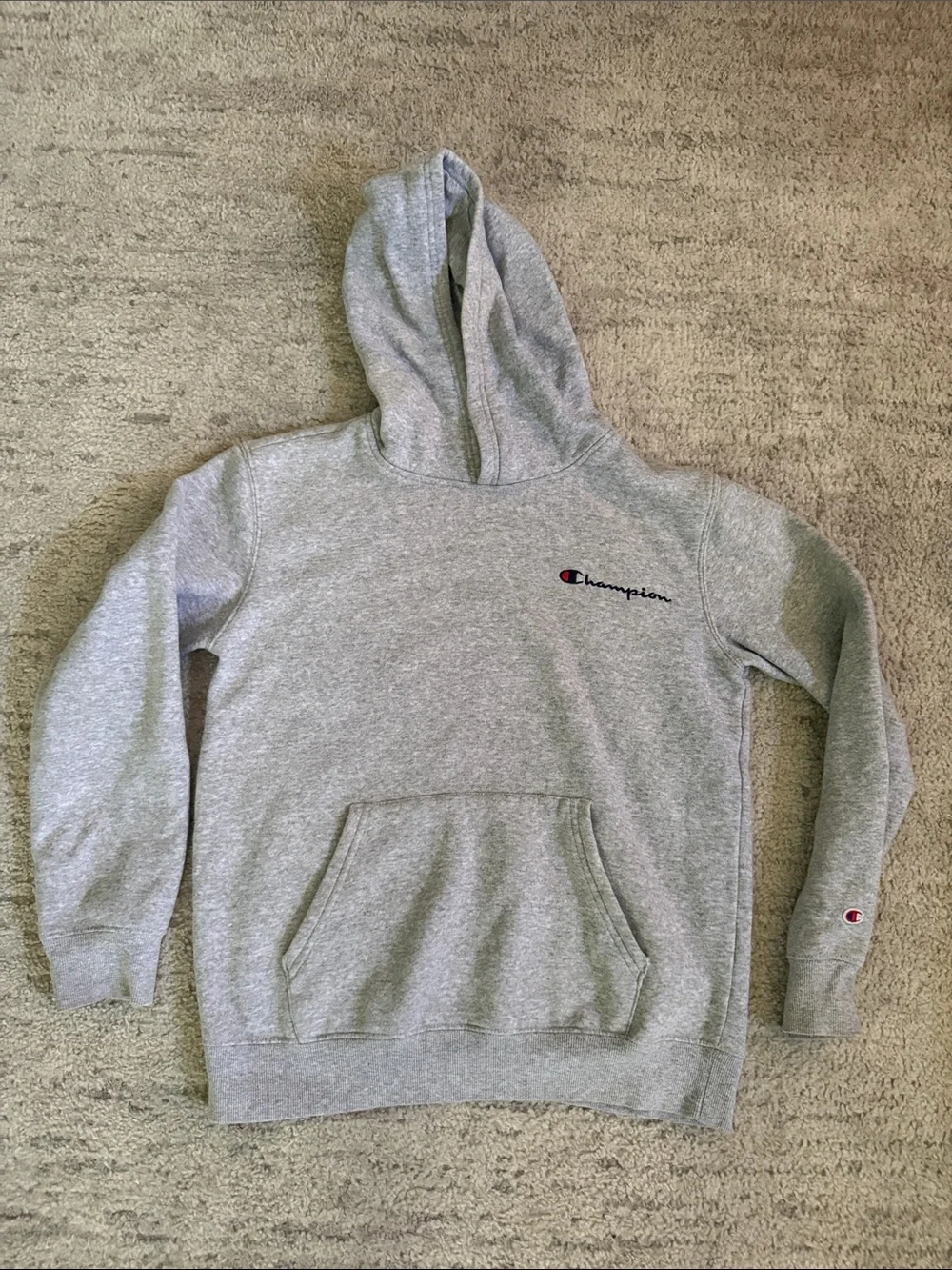 Champion Gray Hooded Pullover Sweatshirt